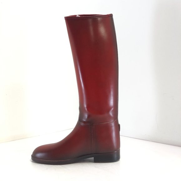 NWT Aigle Womens "Start" Equestrian Rain Boots in Rouge, Medium Calf Width - Picture 3 of 8